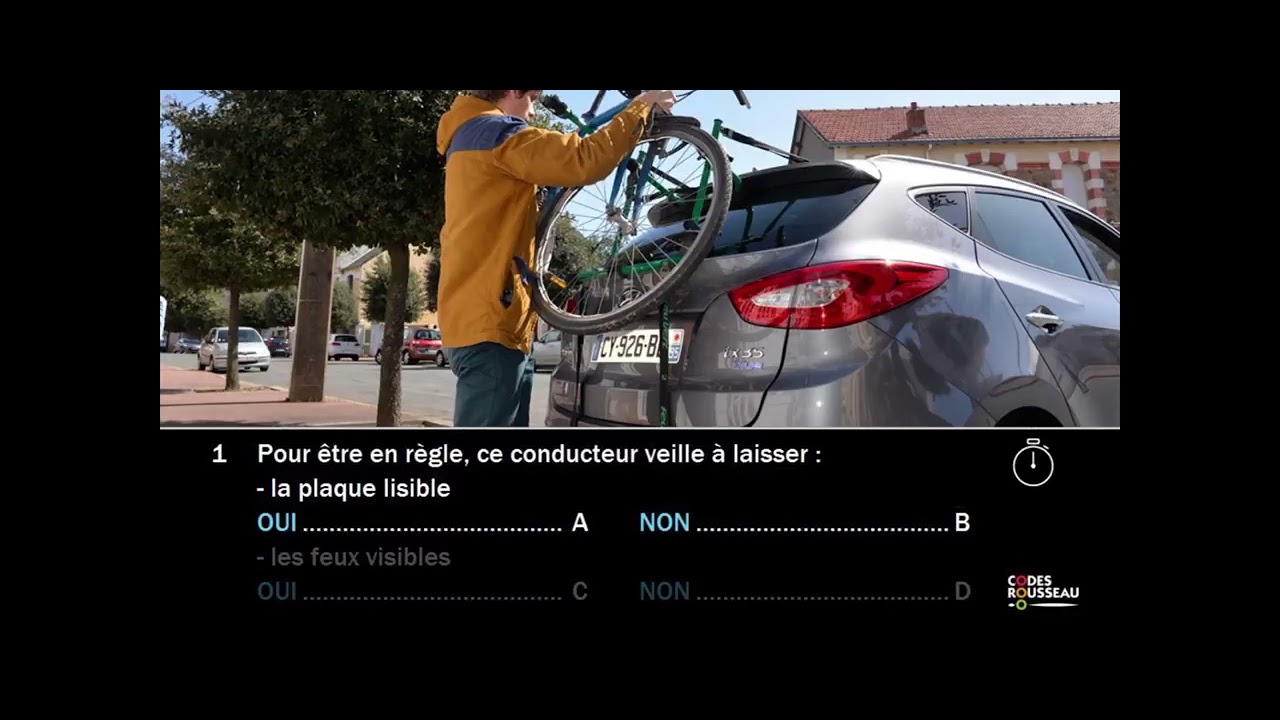 Consignes de l'examen du code de la route !