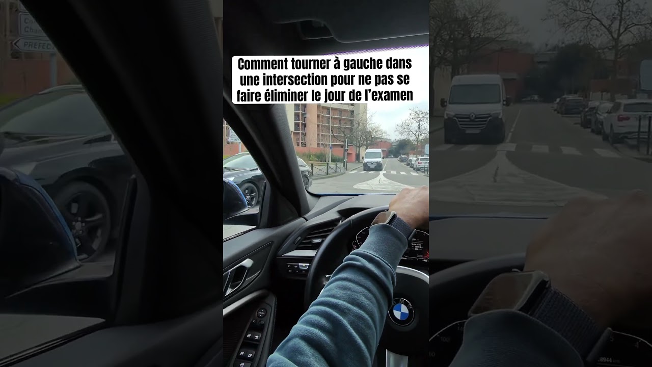 Comment tourner à gauche dans une intersection - permis de conduite #permisdeconduire #automobile