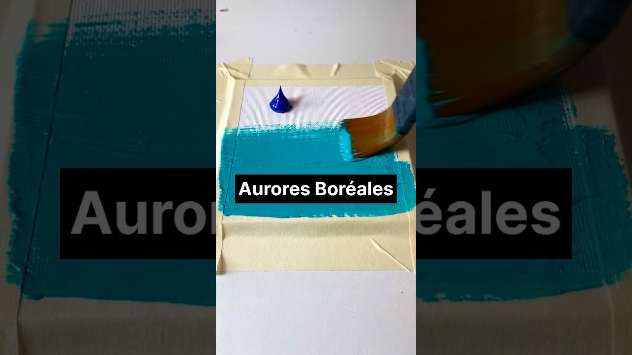 Faire une Aurore Boréale facilement #shorts #art #peinture