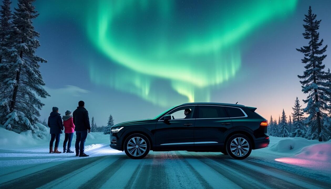 découvrez les trajets exclusifs et éphémères d'uber en laponie pour admirer en toute élégance les aurores boréales dans un cadre féérique.